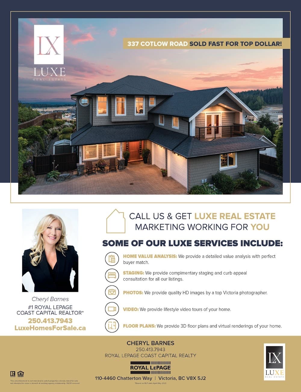 Victoria BC Real Estate – Cheryl Barnes, #1 Realtor Royal Lepage